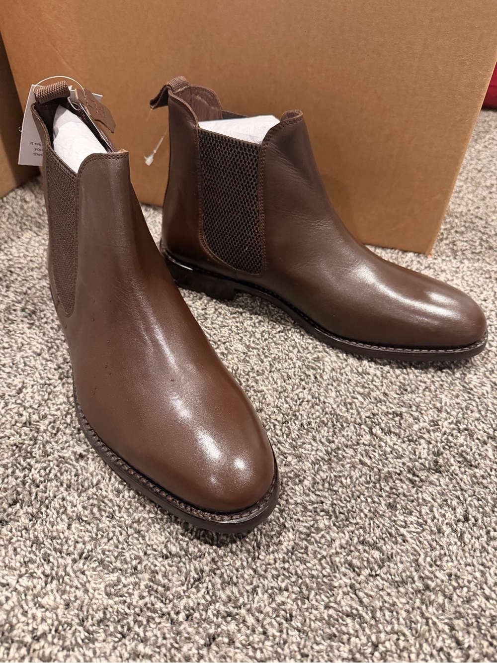 Anthony Veer Men's Jefferson Chelsea Leather Pull Up Boots - Size 8